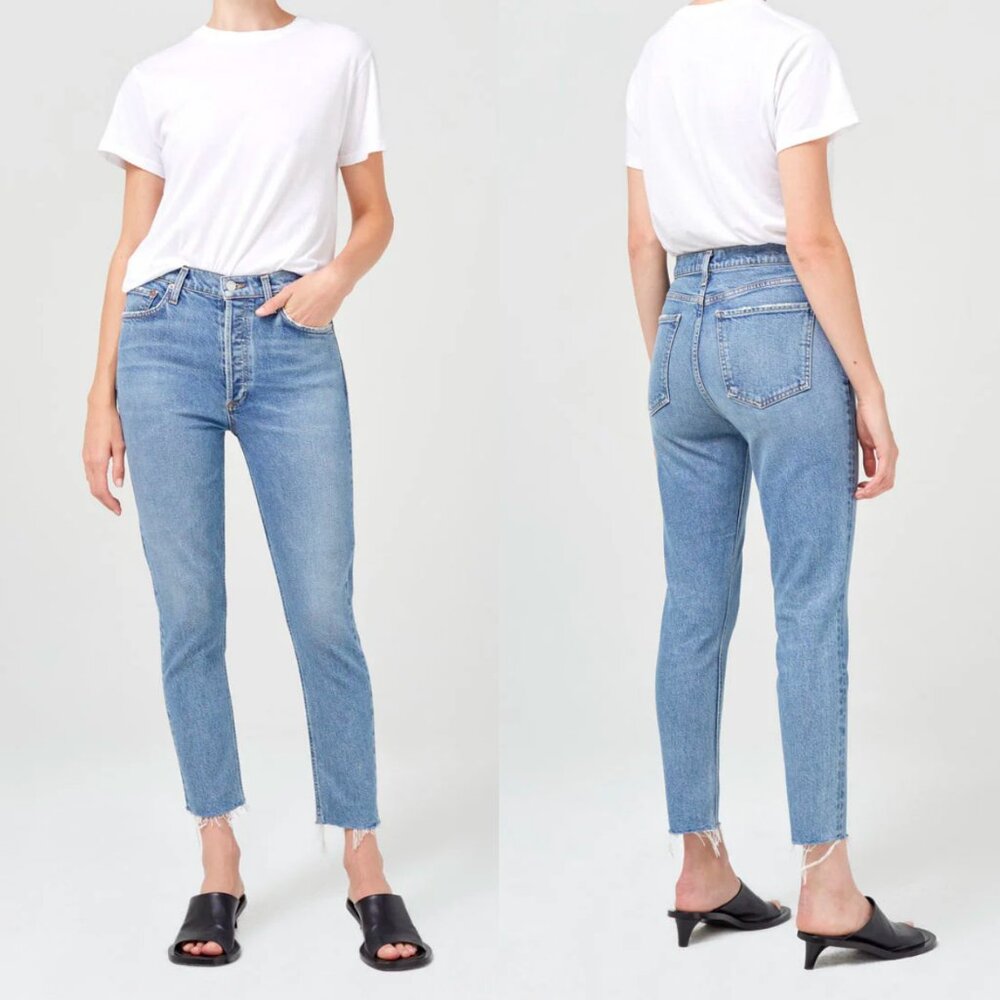 ☀️ NEW REVOLVE AGOLDE Nico High Rise Slim Fit in Murmur Button Fly Size 31